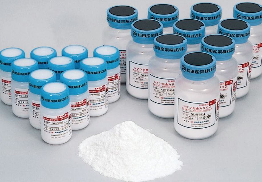 Au plating replenishment chemicals
Potassium dicyanoaurate K〔Au(CN)2〕